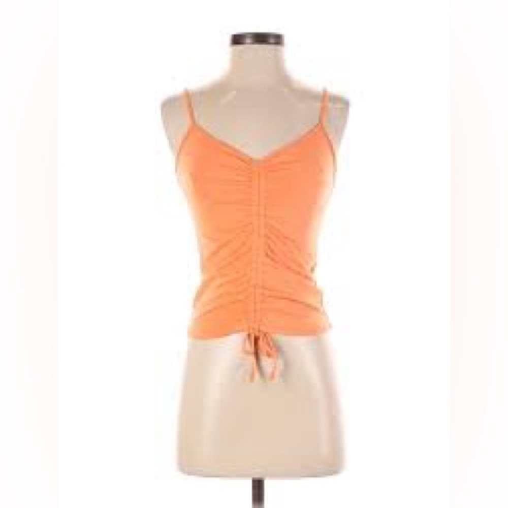 NWT Freshman Orange Ruched Tank Top S